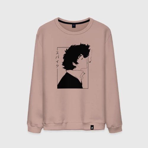 Мужской свитшот хлопок с принтом Спайк, вид спереди #2