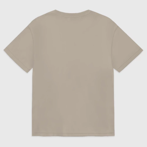 Мужская футболка хлопок Oversize с принтом Спайк, вид сзади #1