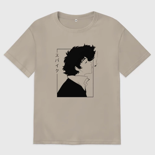 Мужская футболка хлопок Oversize с принтом Спайк, вид спереди #2