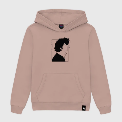 Мужская толстовка хлопок с принтом Спайк Cowboy Bebop, вид спереди #2