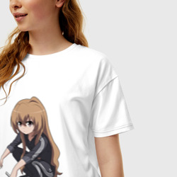 Женская футболка хлопок Oversize Анигоп - спортик аниме girl - фото 2