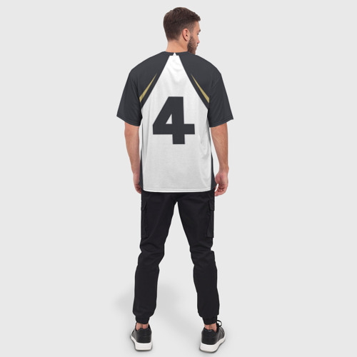 Мужская футболка oversize 3D Бокуто 4 форма Фукуродани, цвет 3D печать - фото 4