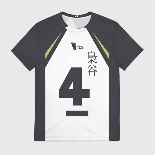 Мужская футболка 3D с принтом Бокуто 4 форма Фукуродани, вид спереди #2