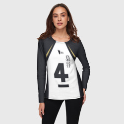 Женский лонгслив 3D Бокуто 4 форма Фукуродани - фото 2