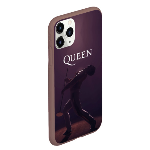 Чехол для iPhone 11 Pro Max матовый Freddie Mercury Queen, цвет коричневый - фото 3