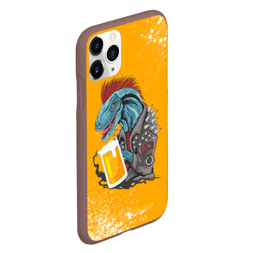 Чехол для iPhone 11 Pro матовый с принтом Пивозавр - Взрыв, вид сбоку #3
