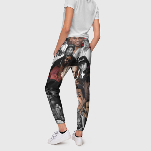 Женские брюки 3D с принтом Короли Рэпа | KING RAP, вид сзади #2