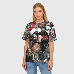 Женская футболка oversize 3D Короли Рэпа king rap - фото 2