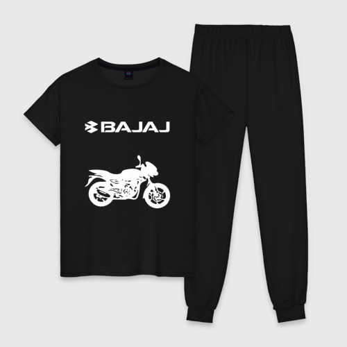 Женская пижама хлопок Bajaj Баджадж motosport, цвет черный