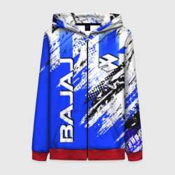 Женская толстовка 3D на молнии Bajaj Баджадж мотоспорт