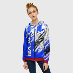 Женская толстовка 3D на молнии Bajaj Баджадж мотоспорт - фото 2