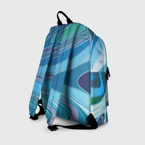 Рюкзак 3D с принтом Морская волна, вид сзади #1