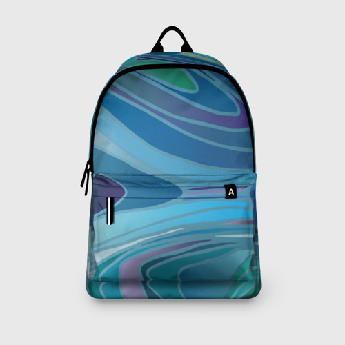Рюкзак 3D с принтом Морская волна, вид сбоку #3