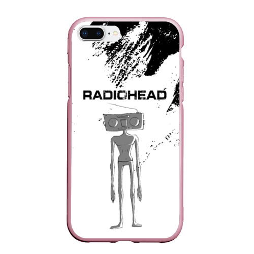 Чехол для iPhone 7Plus/8 Plus матовый Radiohead Радиохед, цвет розовый