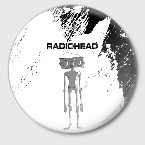 Значок с принтом Radiohead Радиохед, вид спереди №1
