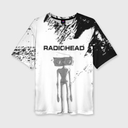 Женская футболка oversize 3D Radiohead Радиохед