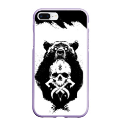 Чехол для iPhone 7Plus/8 Plus матовый Медведь С черепом