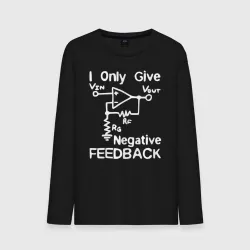 Мужской лонгслив хлопок Negative Feedback White