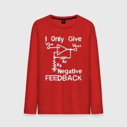Мужской лонгслив хлопок Negative Feedback White