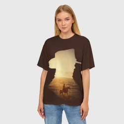 Женская футболка oversize 3D RDR2 Arthur - фото 2