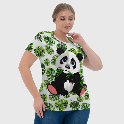 Женская футболка 3D Милая Панда Летняя, цвет 3D печать - фото 6