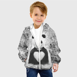 Детская куртка 3D Панда Любовь Сердце Меланж - фото 2