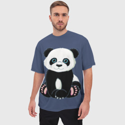 Мужская футболка oversize 3D Милая Панда Sweet Panda - фото 2