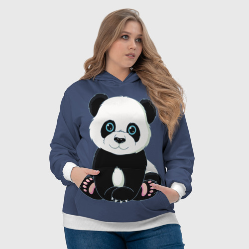 Женская толстовка 3D Милая Панда Sweet Panda, цвет 3D печать - фото 6