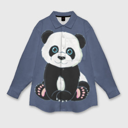 Мужская рубашка oversize 3D Милая Панда Sweet Panda