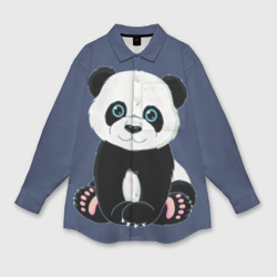 Женская рубашка oversize 3D Милая Панда Sweet Panda