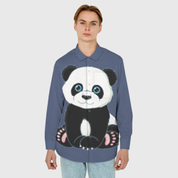 Мужская рубашка oversize 3D Милая Панда Sweet Panda - фото 2