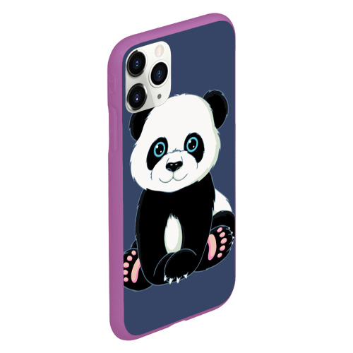 Чехол для iPhone 11 Pro матовый с принтом Милая Панда (Sweet Panda), вид сбоку #3