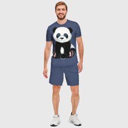 Мужской костюм с шортами 3D Милая Панда Sweet Panda - фото 2