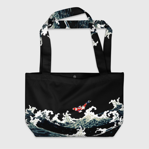 Пляжная сумка 3D Карп Кои Волна Япония Рыба