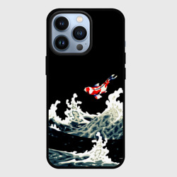 Чехол для iPhone 13 Pro Карп Кои Волна Япония Рыба