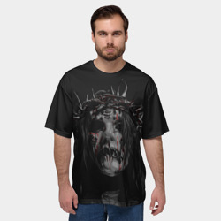 Мужская футболка oversize 3D Joey Jordison - фото 2
