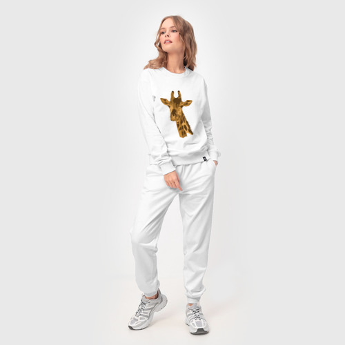 Женский костюм хлопок Жираф Жора, цвет белый - фото 3