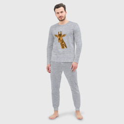 Мужская пижама с лонгсливом хлопок Жираф Жора - фото 2