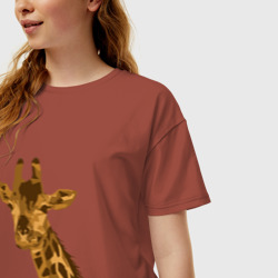 Женская футболка хлопок Oversize Жираф Жора - фото 2