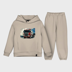 Детский костюм хлопок Oversize Scania Дальнобой