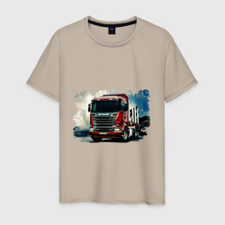 Мужская футболка хлопок Scania Дальнобой