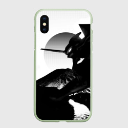 Чехол для iPhone XS Max матовый Закат Евангелион