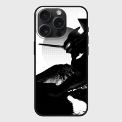 Чехол силиконовый для Apple iPhone 15 Pro матовый Закат Евангелион
