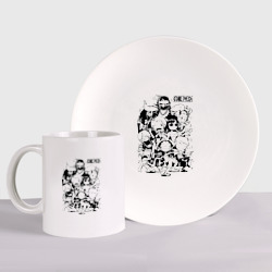 Набор: тарелка + кружка Персонажи Ван-Пис Большой куш
