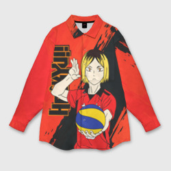 Мужская рубашка oversize 3D Кенма Козуме, Haikyuu