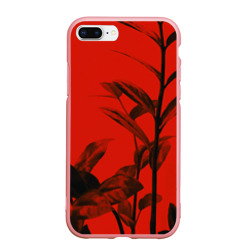 Чехол для iPhone 7Plus/8 Plus матовый Красное растительное