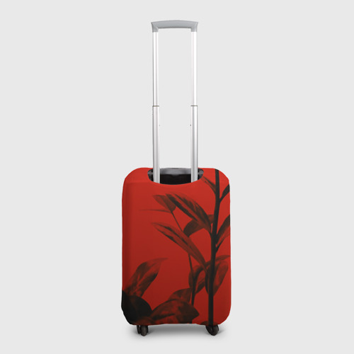 Чехол для чемодана 3D Красное растительное, цвет 3D печать - фото 2