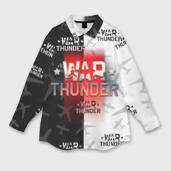 Женская рубашка oversize 3D War thunder Вар Тандер