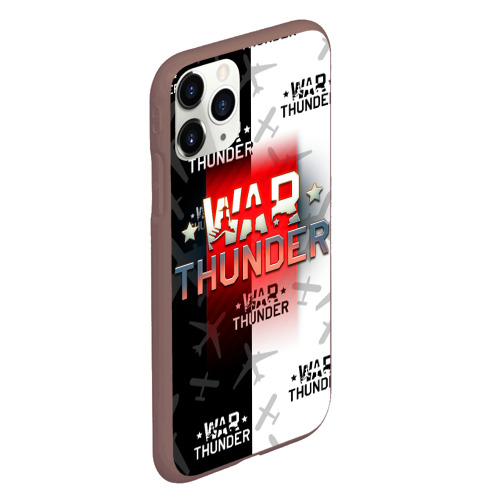 Чехол для iPhone 11 Pro матовый с принтом WAR THUNDER / ВАР ТАНДЕР, вид сбоку #3