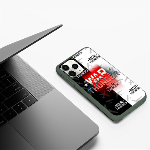 Чехол для iPhone 11 Pro матовый War thunder Вар Тандер, цвет темно-зеленый - фото 5
